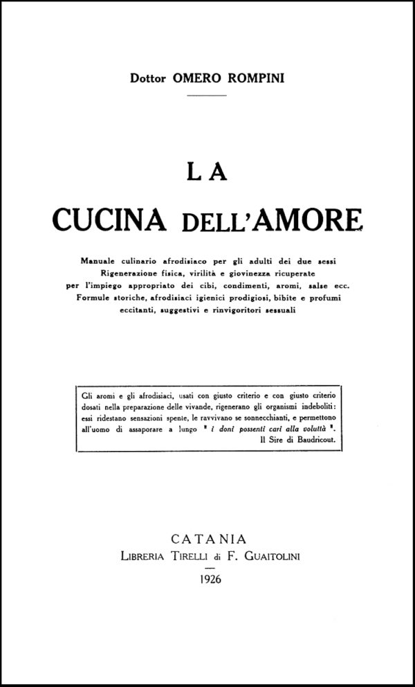 Rompini, La Cucina dell'Amore, 1926