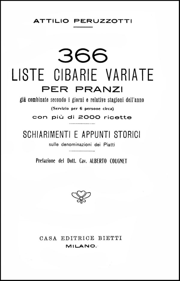 Peruzzotti, 1910. Frontespizio.