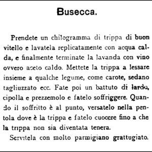 Agnetti, 1913. La Busecca.