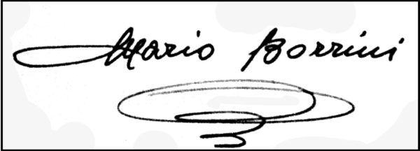 Borrini, Firma autografa