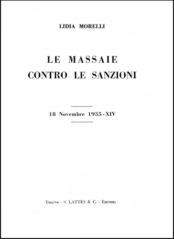 Lidia Morelli, 1935. Frontespizio.