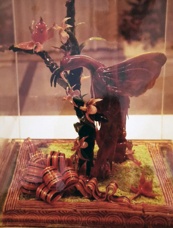 Composizione in zucchero tirato e soffiato, creata da Rossano Boscolo