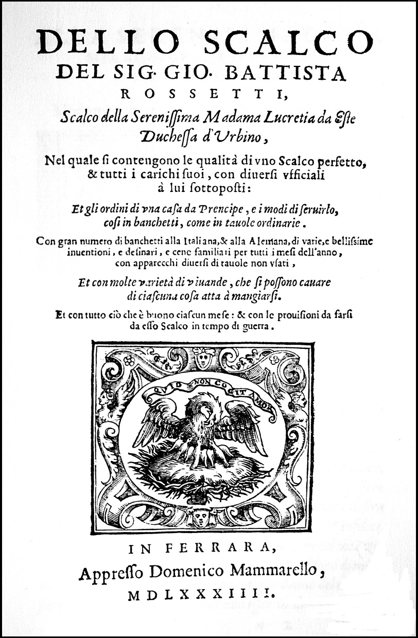 Rossetti, Dello Scalco, 1584