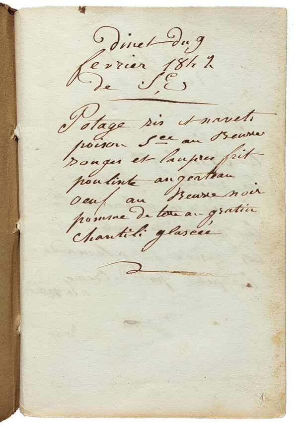 Minuta, 1842. Carta a1r.